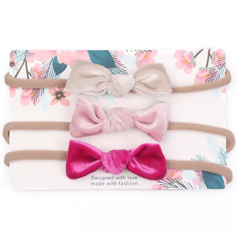 Baby Girl Elastic Bow Headband Set