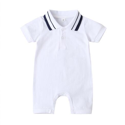 Cotton-Blend Baby Short Romper