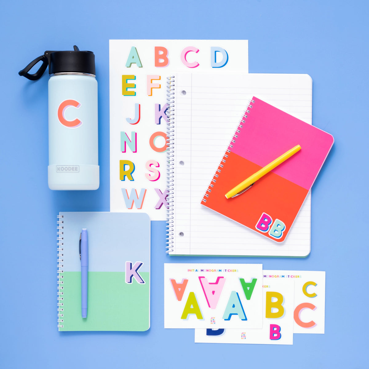 Bright Vinyl Alphabet Stickers – A to Z