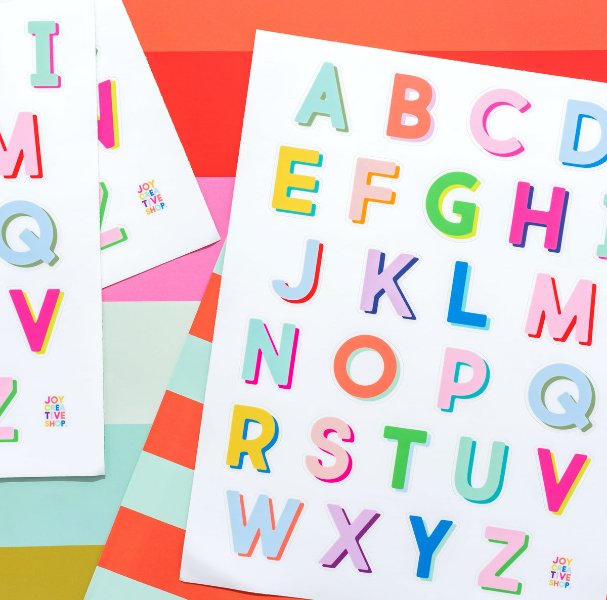 Bright Vinyl Alphabet Stickers – A to Z