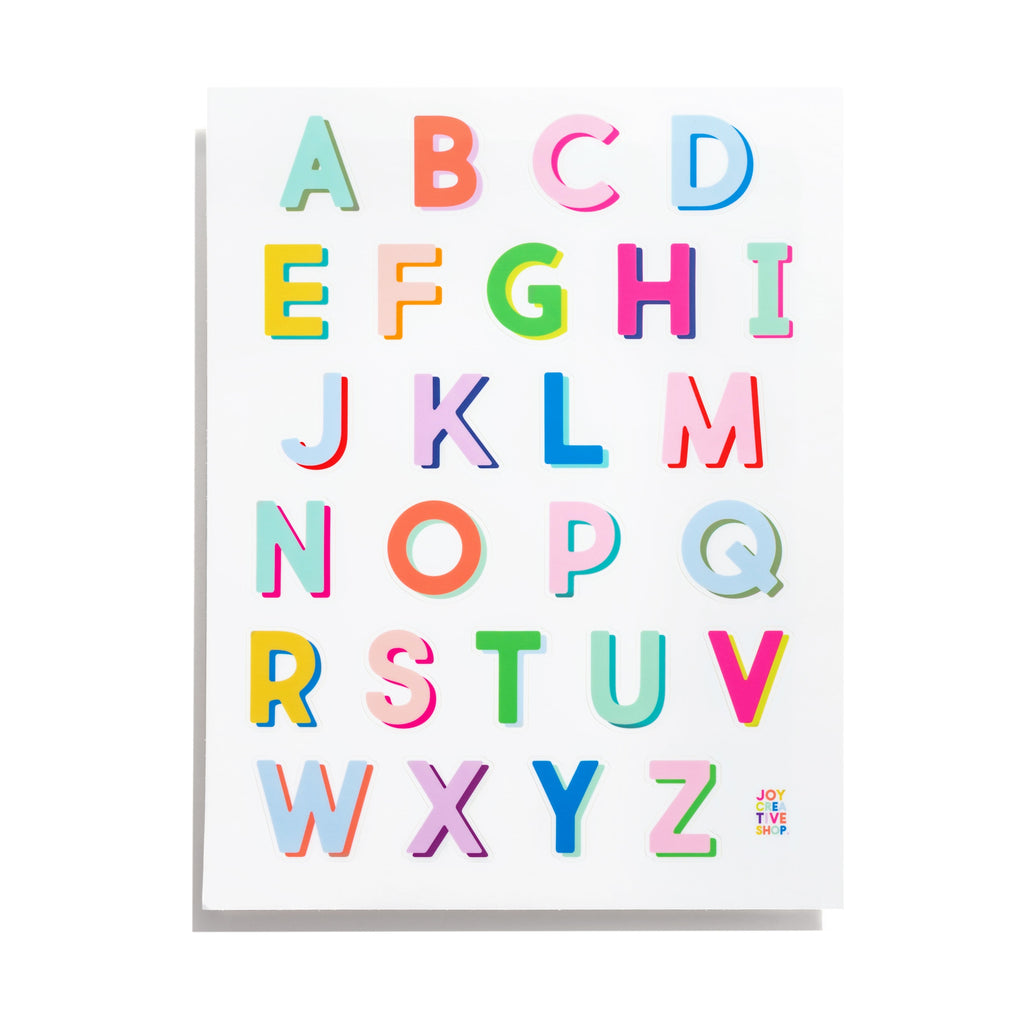 Bright Vinyl Alphabet Stickers – A to Z