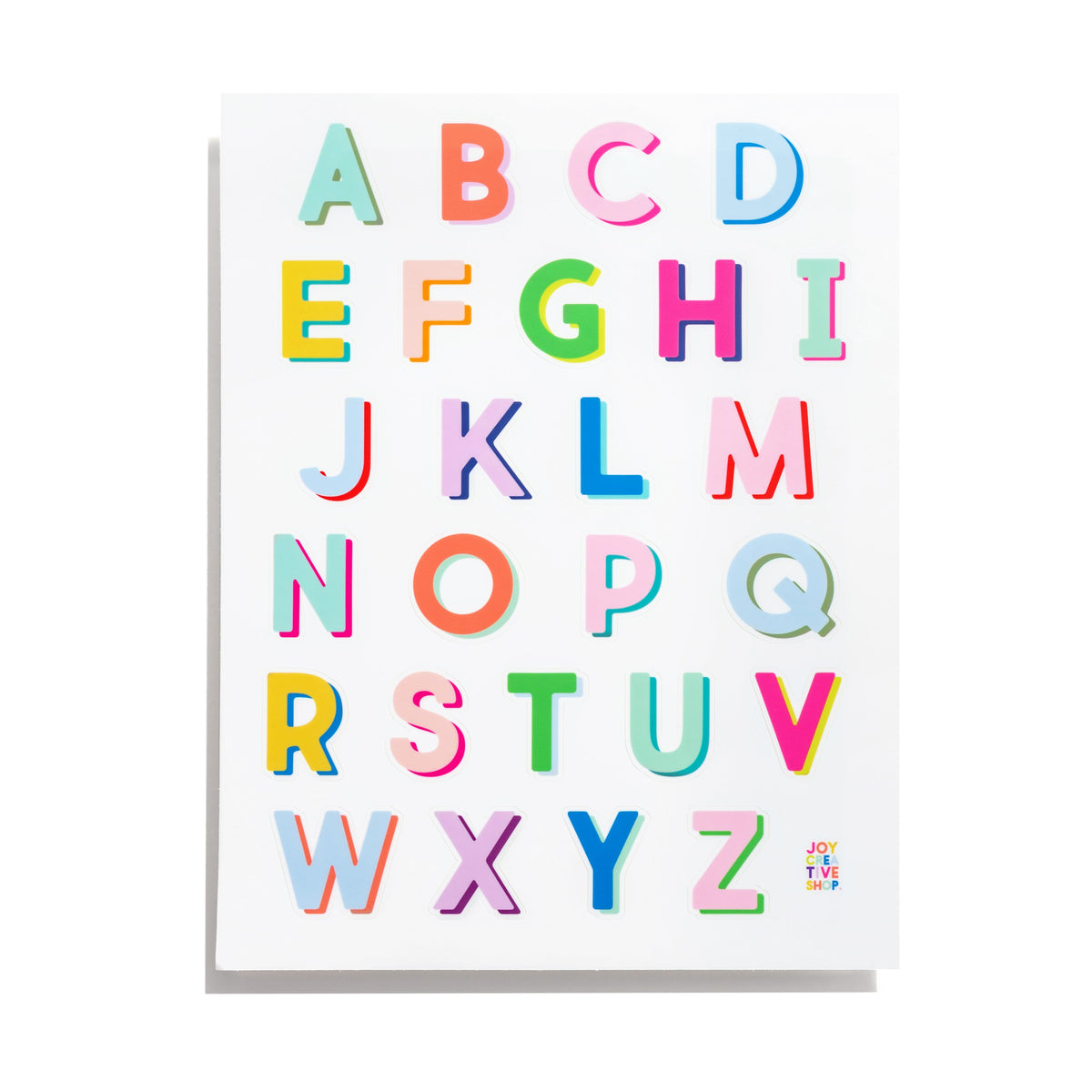 Bright Vinyl Alphabet Stickers – A to Z