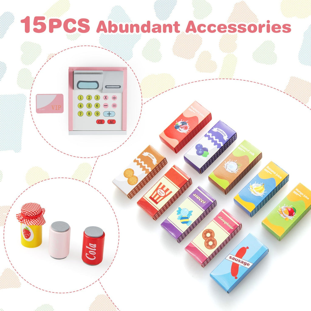 Kids Grocery Store Playset with Cash Register & POS