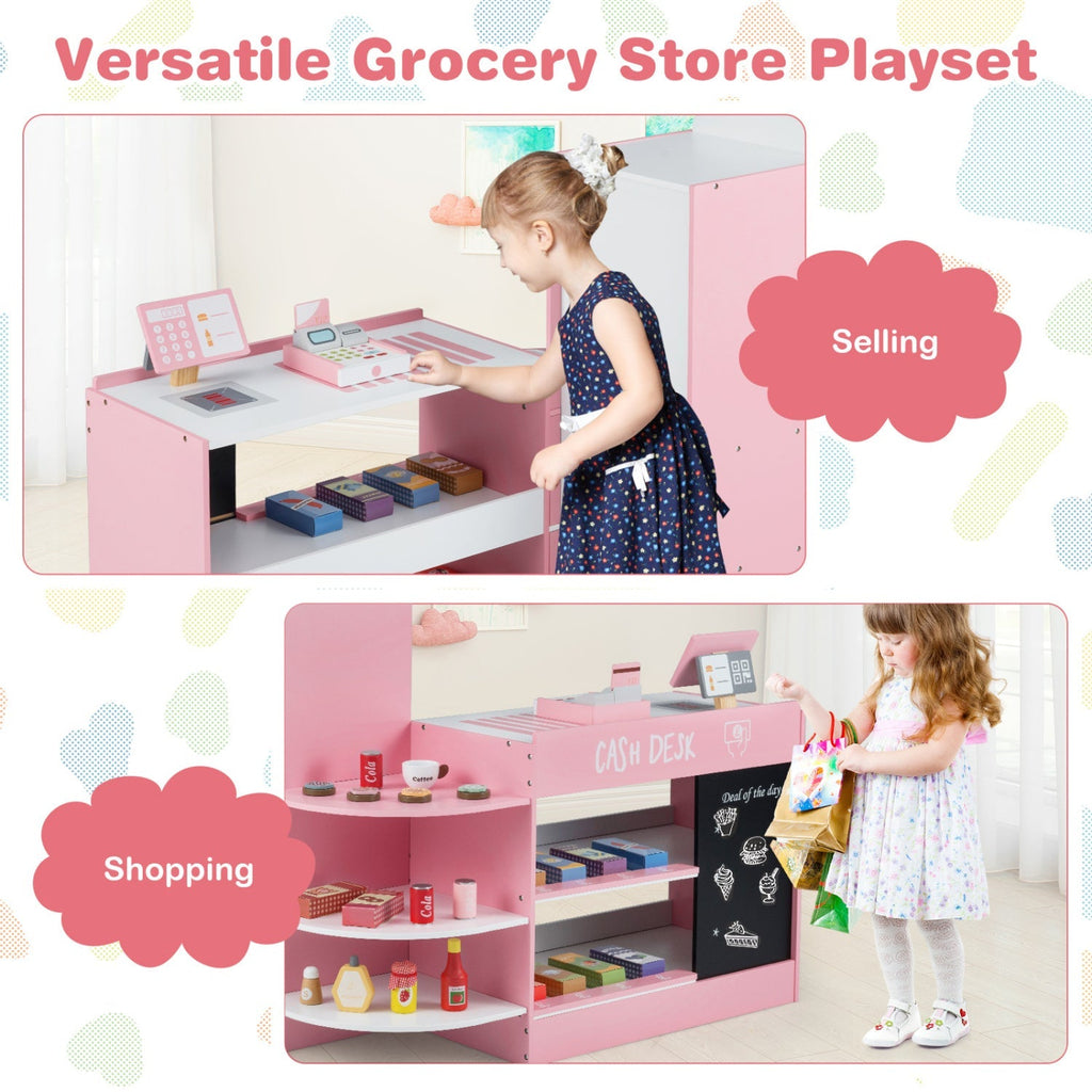 Kids Grocery Store Playset with Cash Register & POS