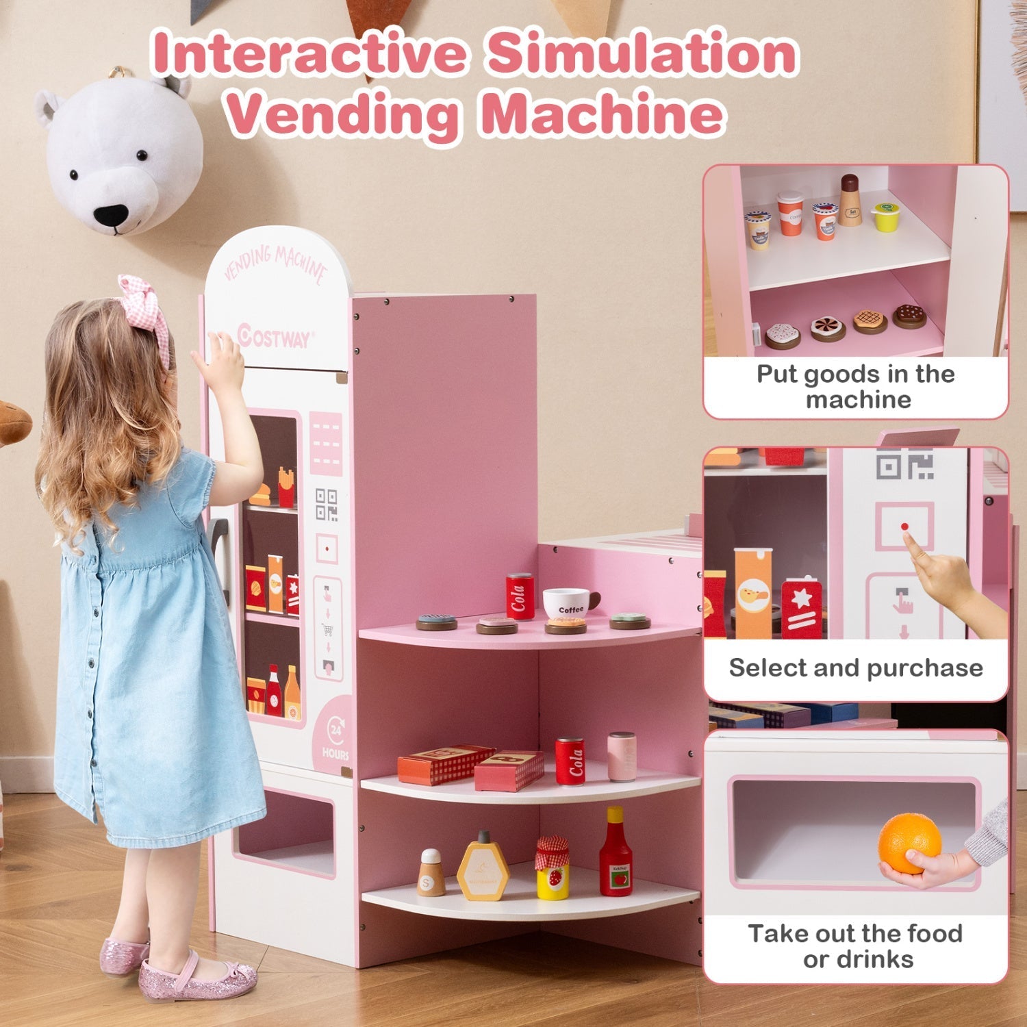 Kids Grocery Store Playset with Cash Register & POS