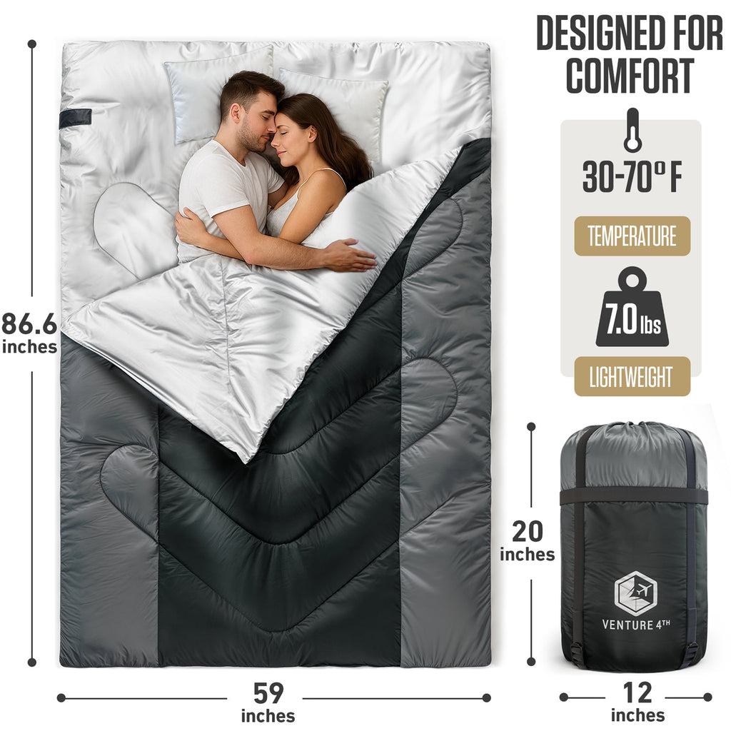 Lightweight Double Sleeping Bag for Two