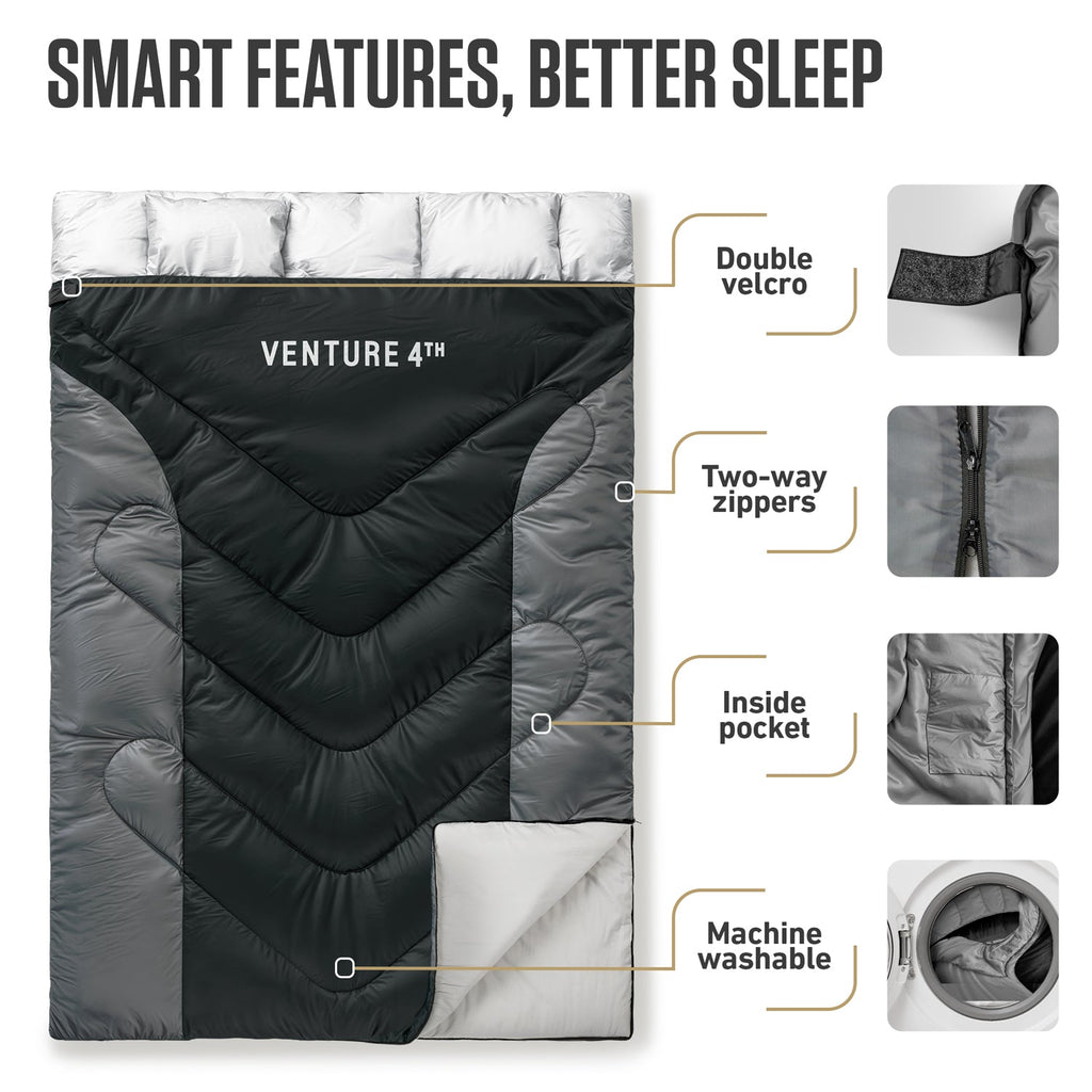 Lightweight Double Sleeping Bag for Two