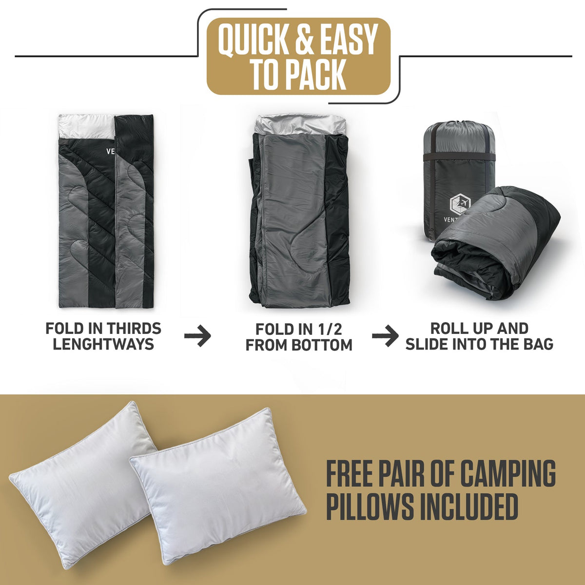 Lightweight Double Sleeping Bag for Two