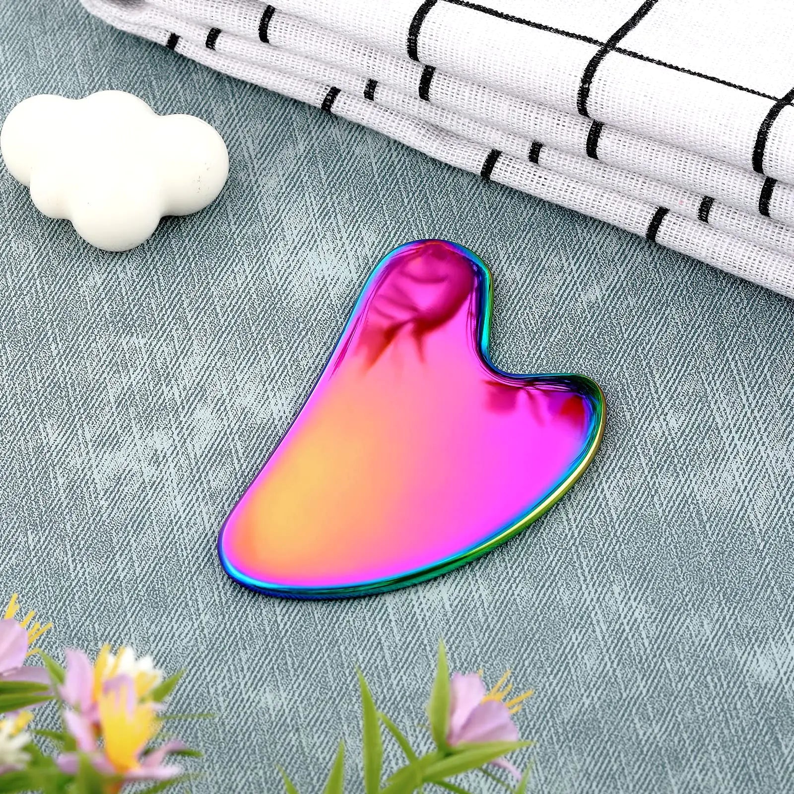 Stainless Steel Gua Sha Tool with Travel Pouch