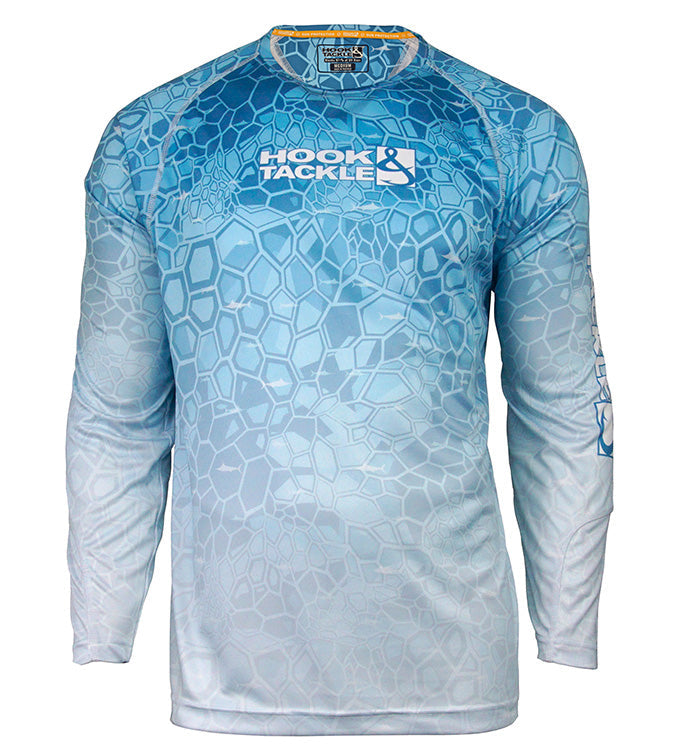 Men’s Marlin Hex Long-Sleeve UV Fishing Shirt