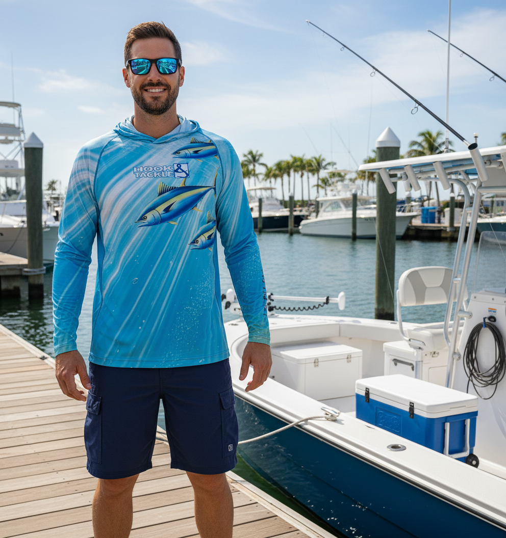 Men’s Tuna Abyss UV Fishing Hoodie with Gaiter