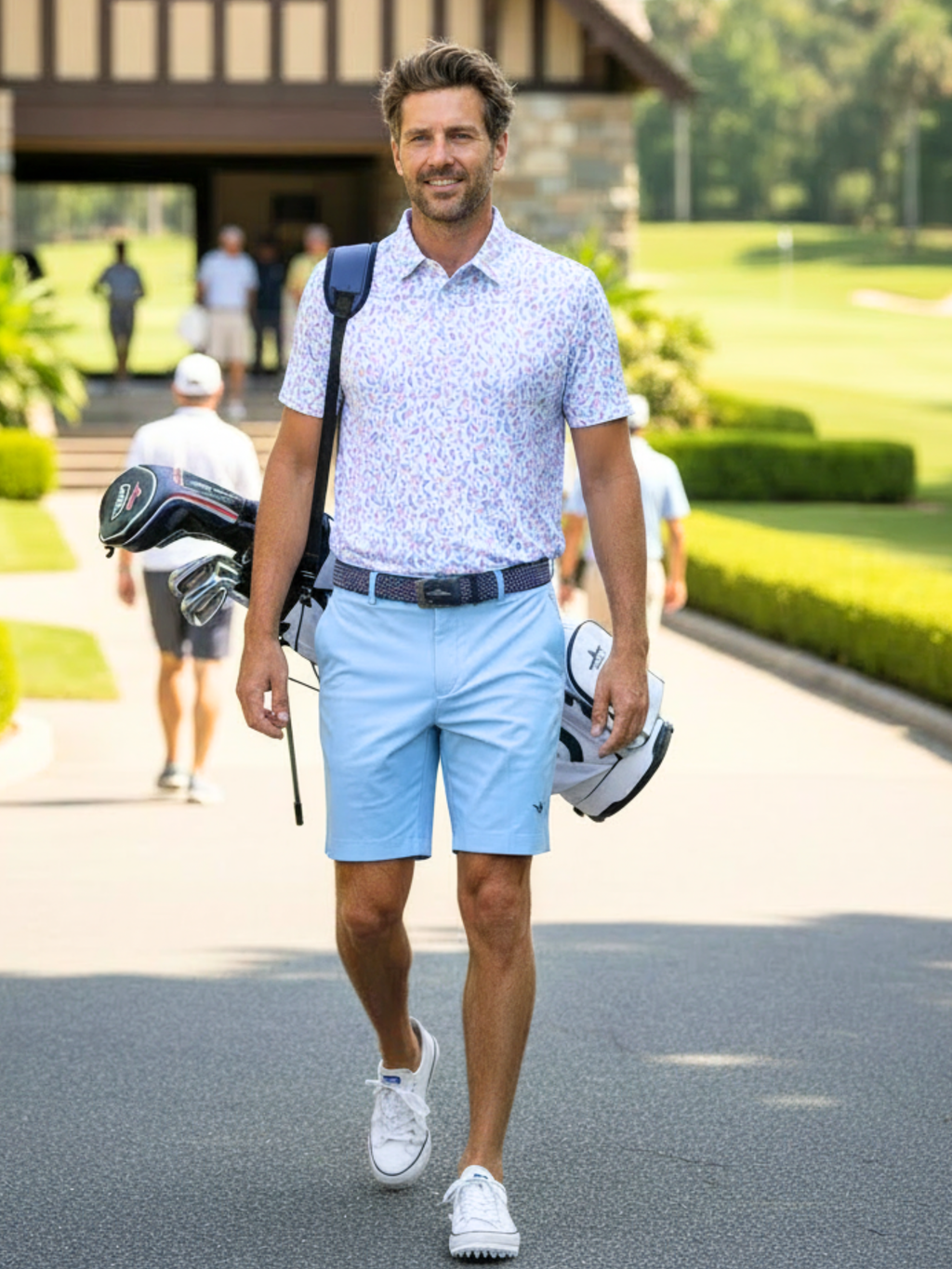 Mermaid Performance Golf Polo – White