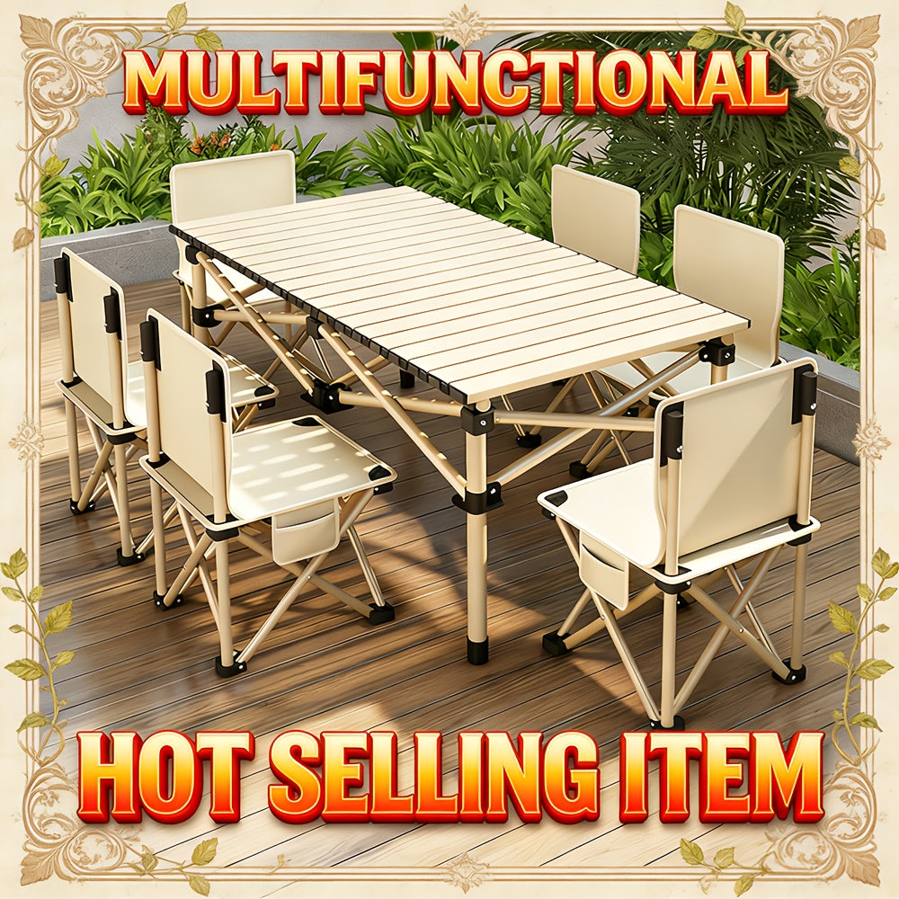 Adjustable Folding Camping Table for 4–6