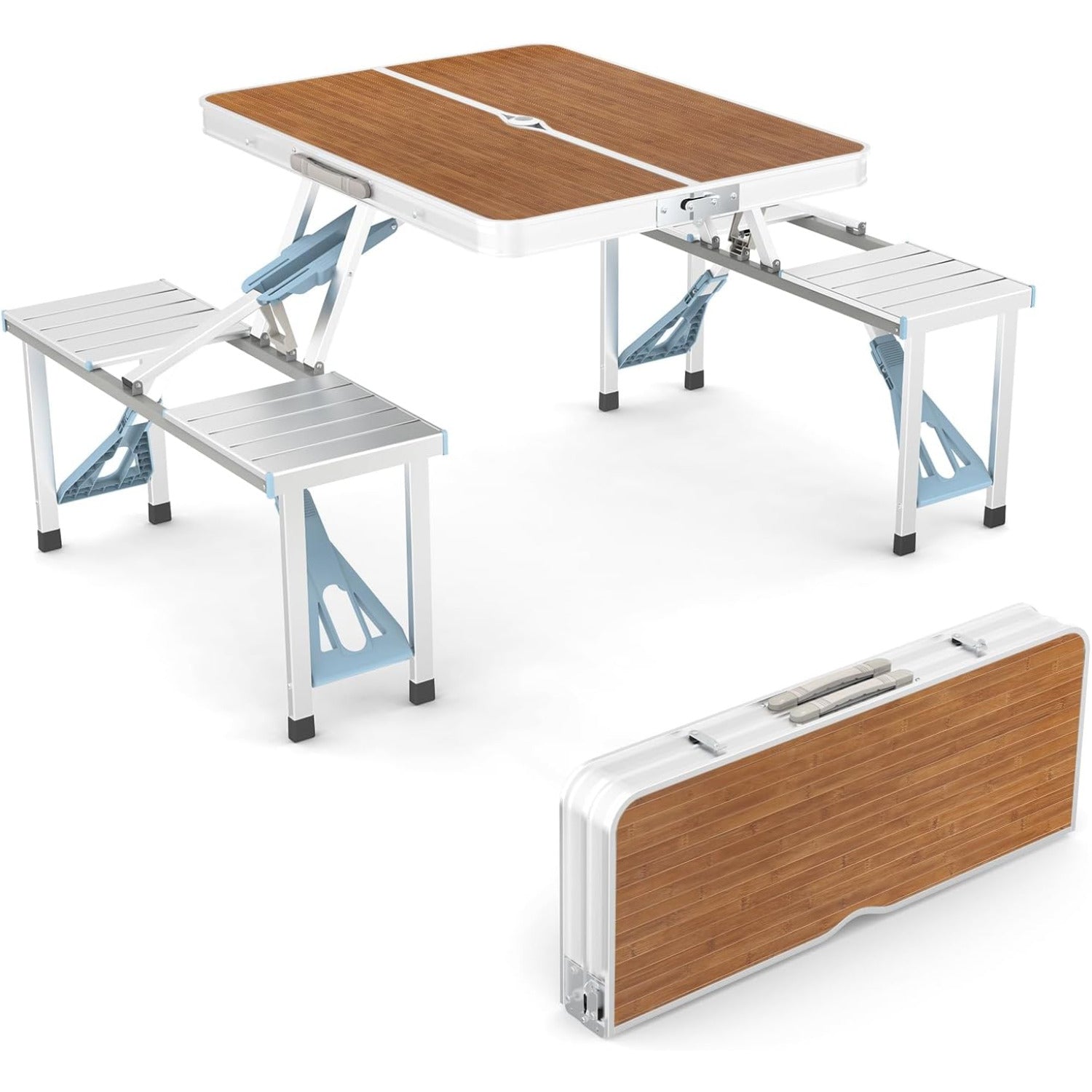 4FT Folding Camping Table with 4 Seats