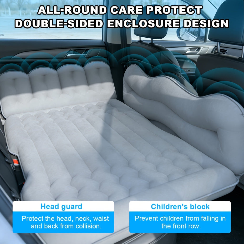 Inflatable Car Backseat Mattress with Pump & Pillows