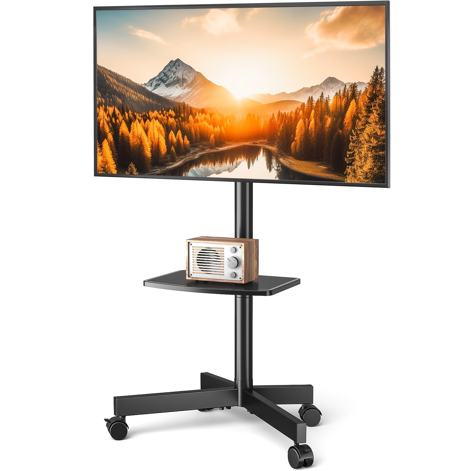 Rolling TV Cart Stand for 23–60" TVs