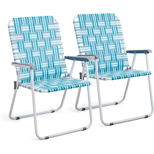 2-Pack Folding Outdoor Webbed Chairs