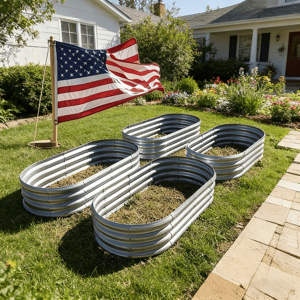 4x2x1FT Galvanized Raised Garden Bed