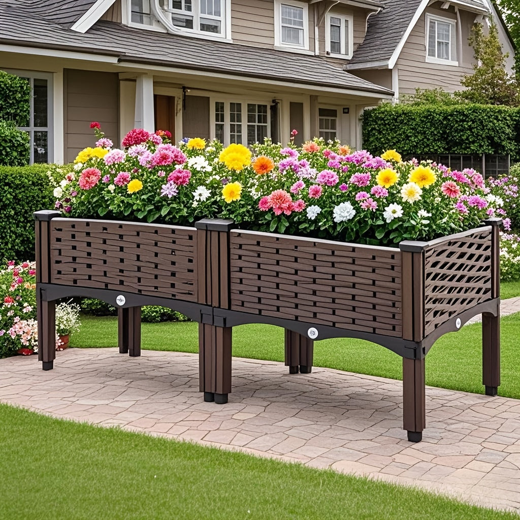 Raised Garden Bed Planter Box with Drainage