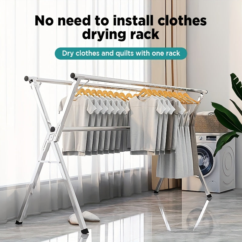 Extendable Folding Laundry Drying Rack