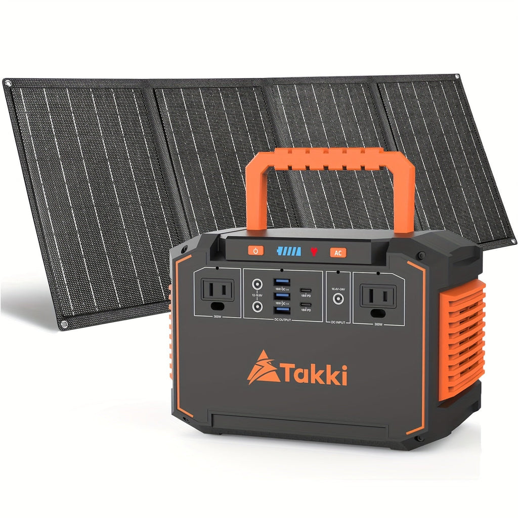 300W Portable Power Station with Solar Panel