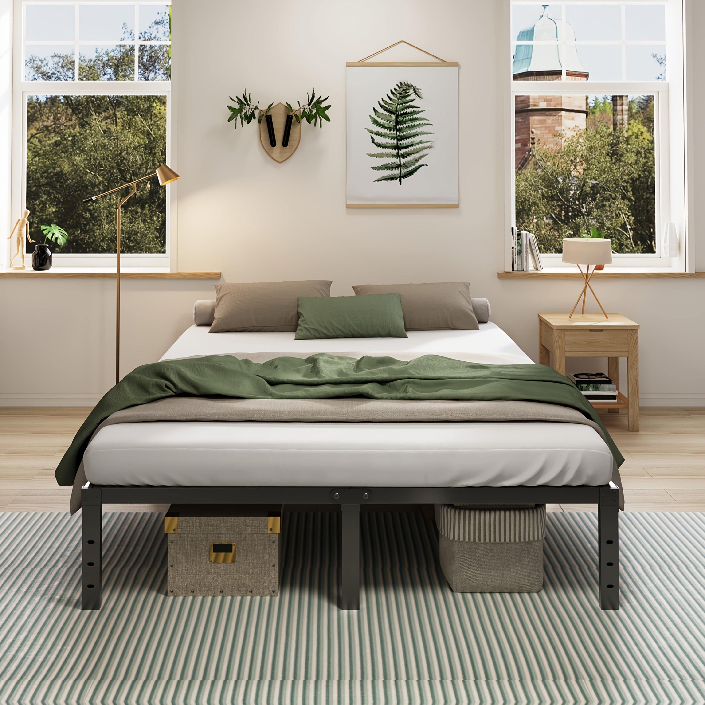 Heavy-Duty Metal Platform Bed Frame