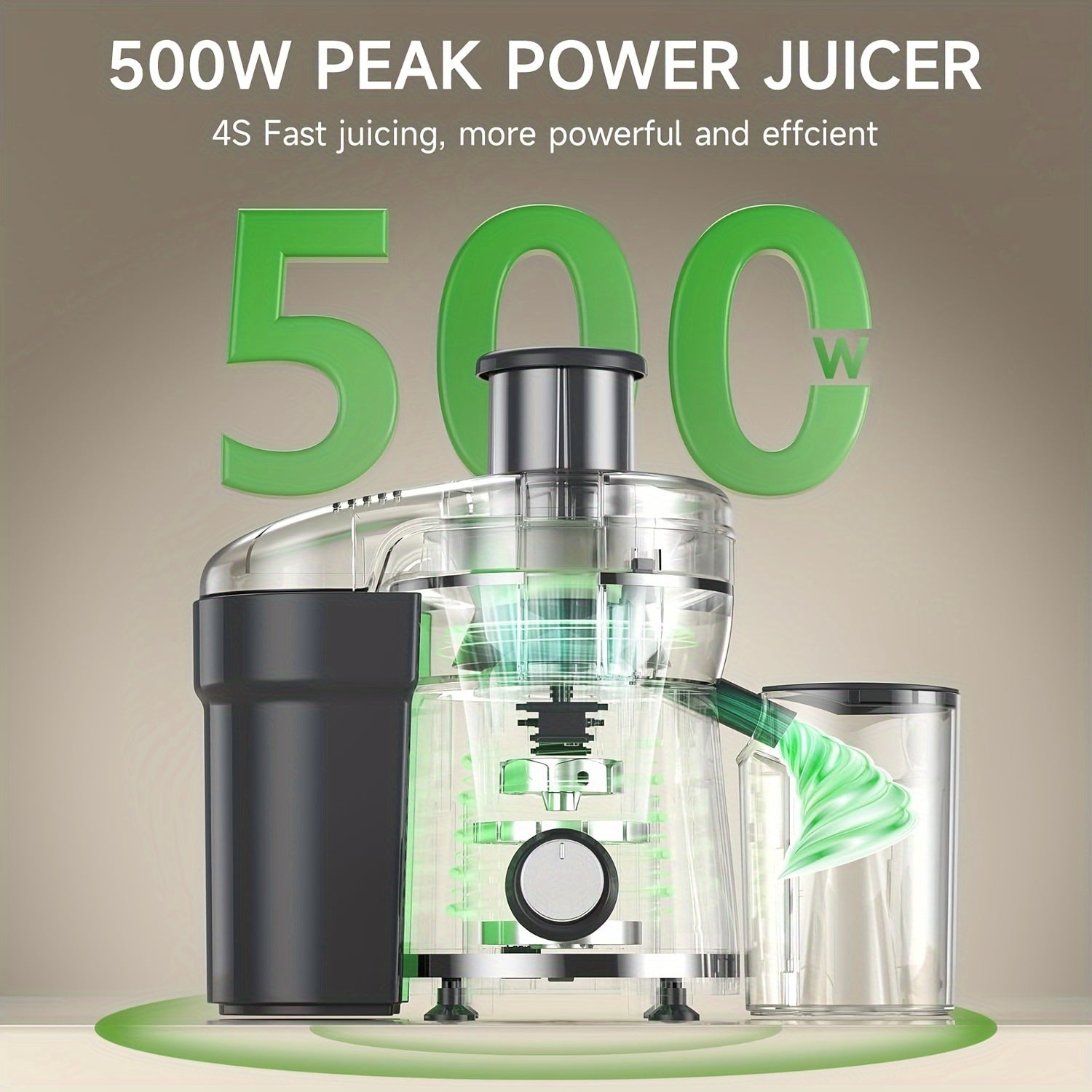 500W 3-Speed Centrifugal Juicer