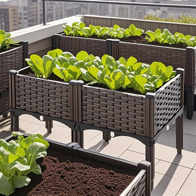 Raised Garden Bed Planter Box with Drainage