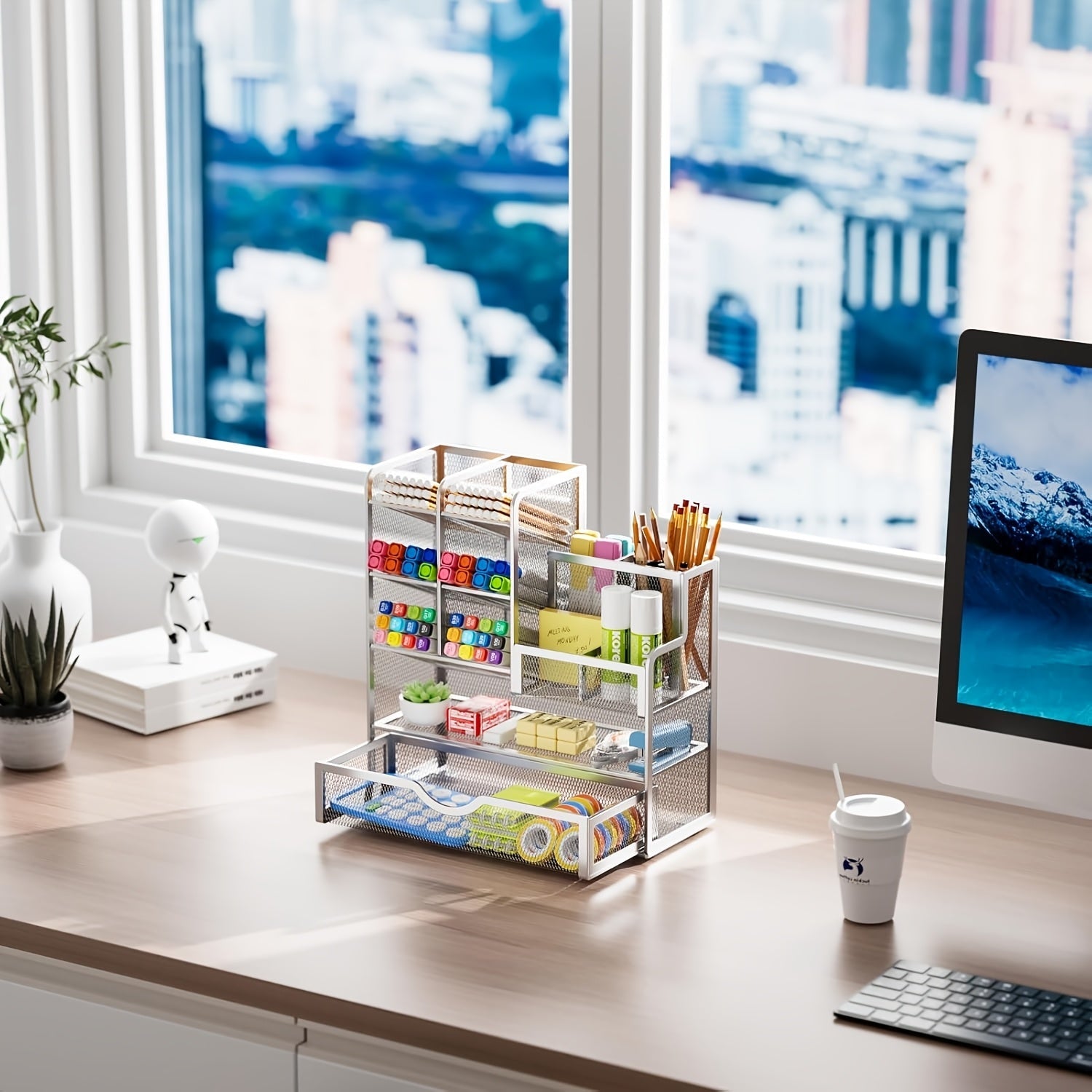 Multi-Layer Mesh Desk Organizer