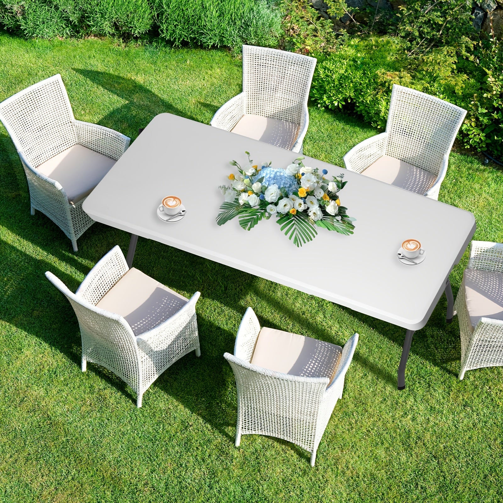 4FT/6FT Portable Plastic Folding Table