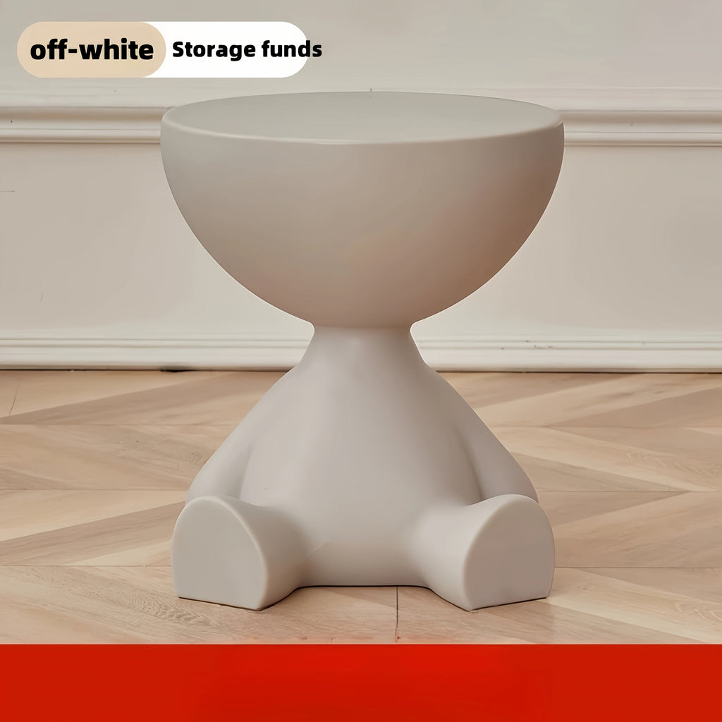 Bear-Shaped Side Table with Storage
