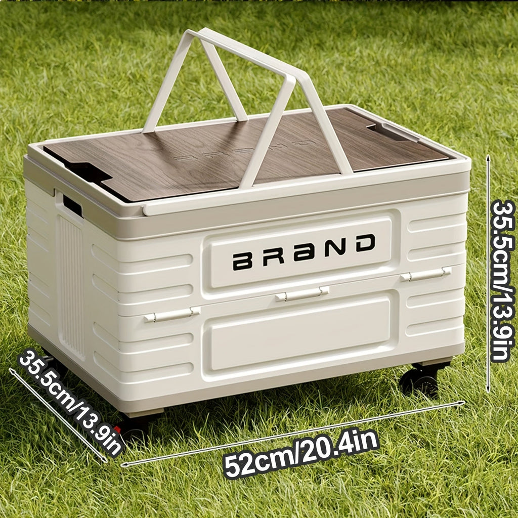 Collapsible Storage Bin with Lid & Wheels