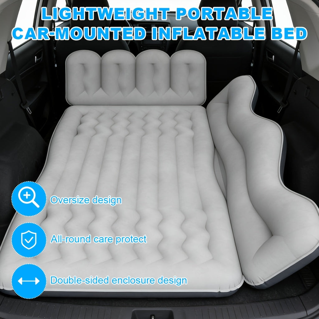 Inflatable Car Backseat Mattress with Pump & Pillows