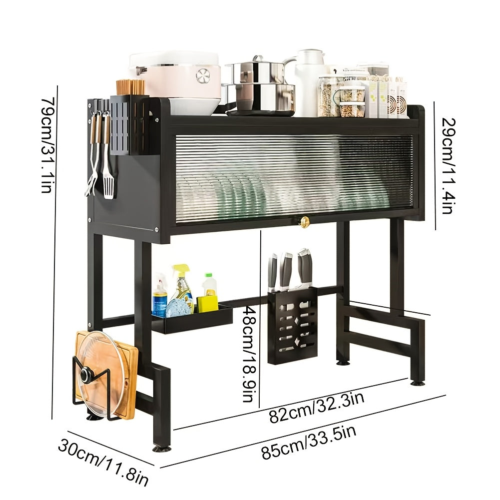Over-the-Sink Dish Drying Rack with Cover