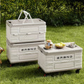 Collapsible Storage Bin with Lid & Wheels