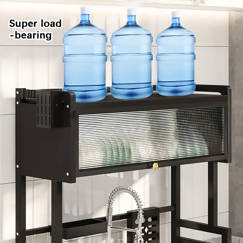 Over-the-Sink Dish Drying Rack with Cover