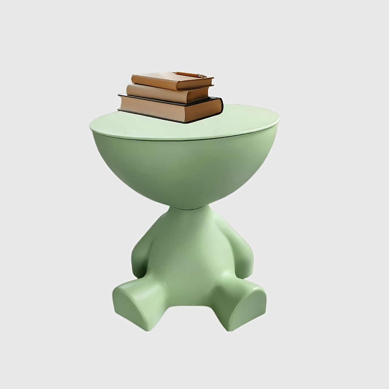 Bear-Shaped Side Table with Storage