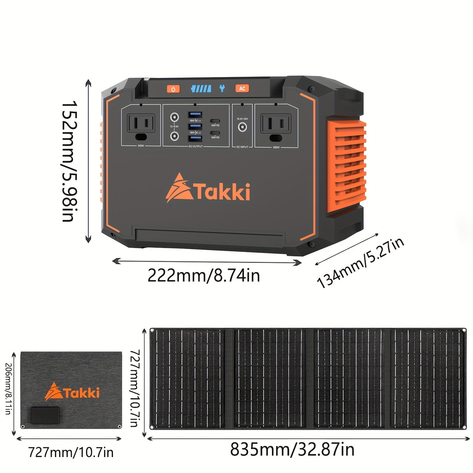 300W Portable Power Station with Solar Panel