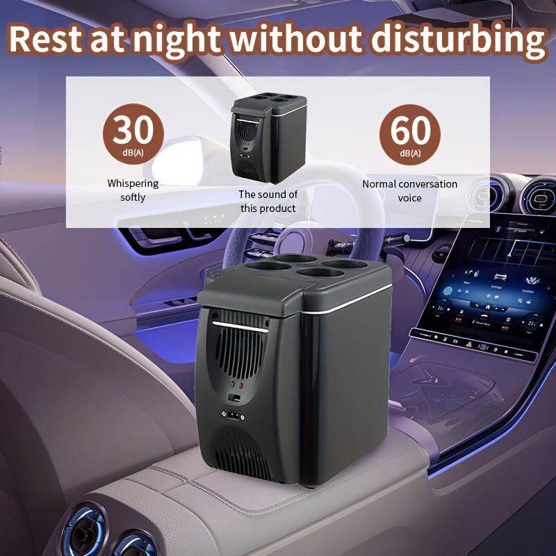 6L Portable Car Cooler & Warmer Mini Fridge