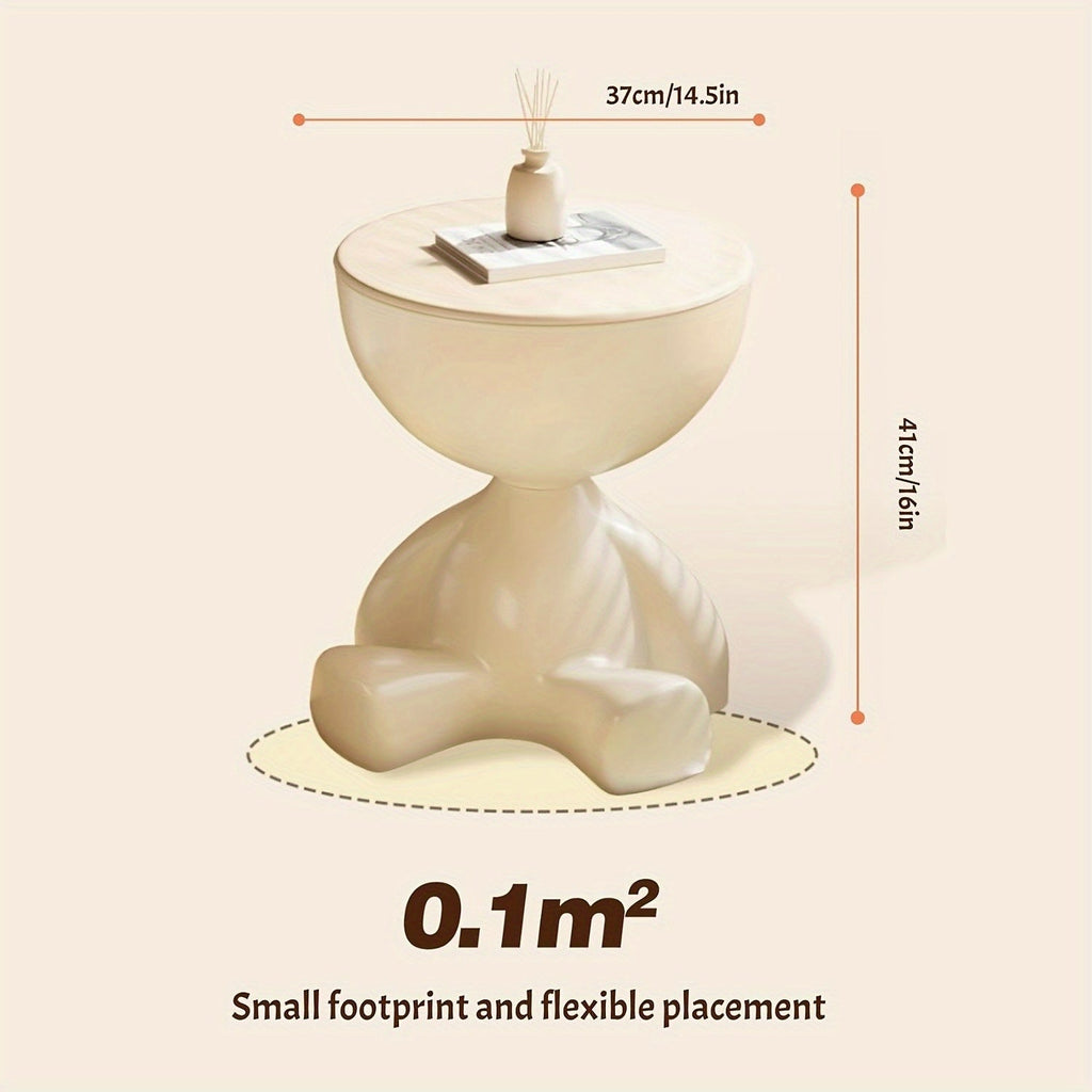 Bear-Shaped Side Table with Storage