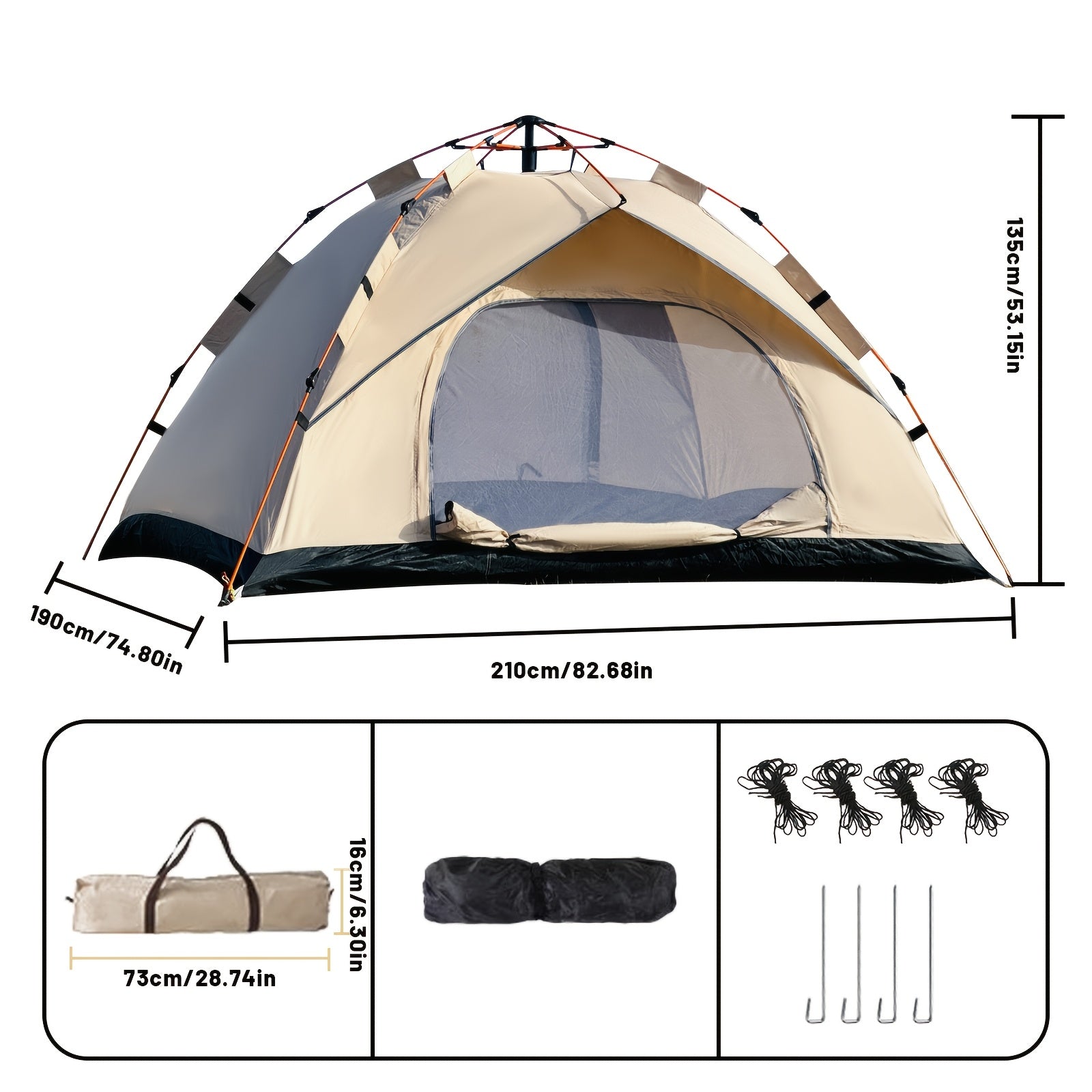3–4 Person Pop-Up Camping Tent