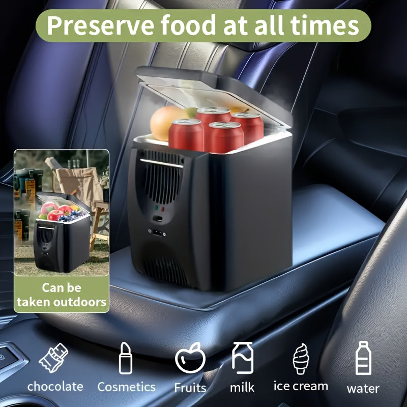 6L Portable Car Cooler & Warmer Mini Fridge