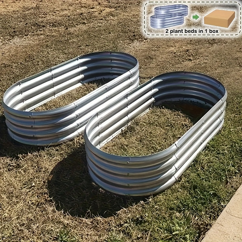 4x2x1FT Galvanized Raised Garden Bed