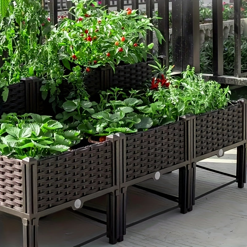 Raised Garden Bed Planter Box with Drainage