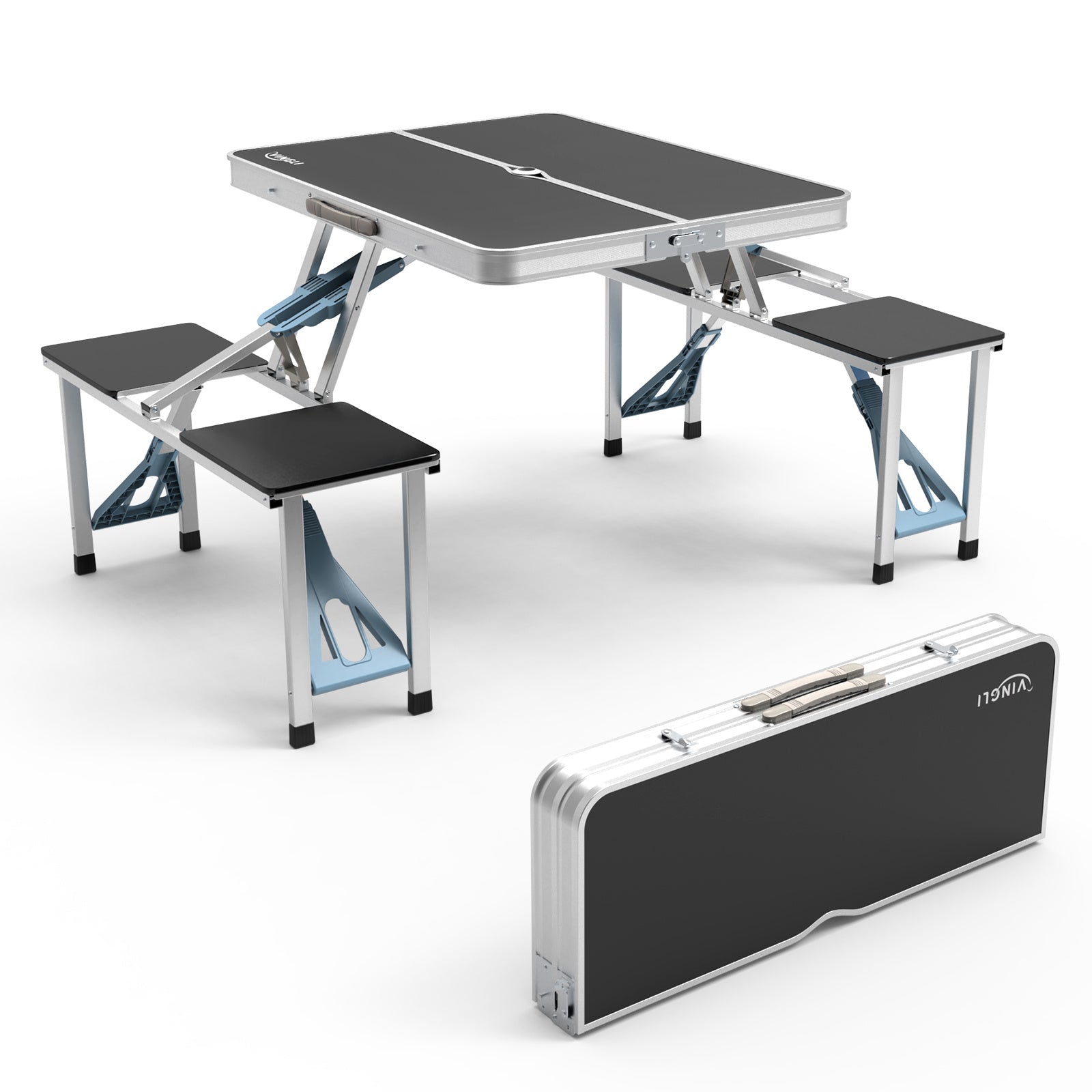 4FT Folding Camping Table with 4 Seats