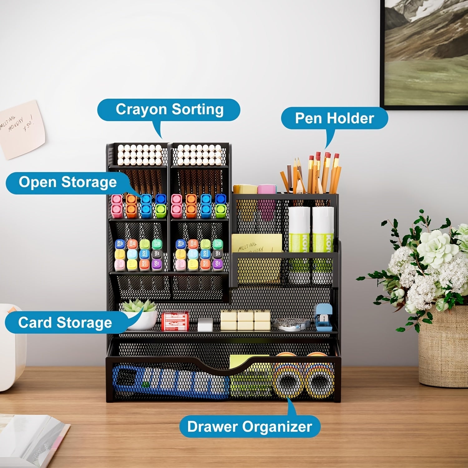 Multi-Layer Mesh Desk Organizer