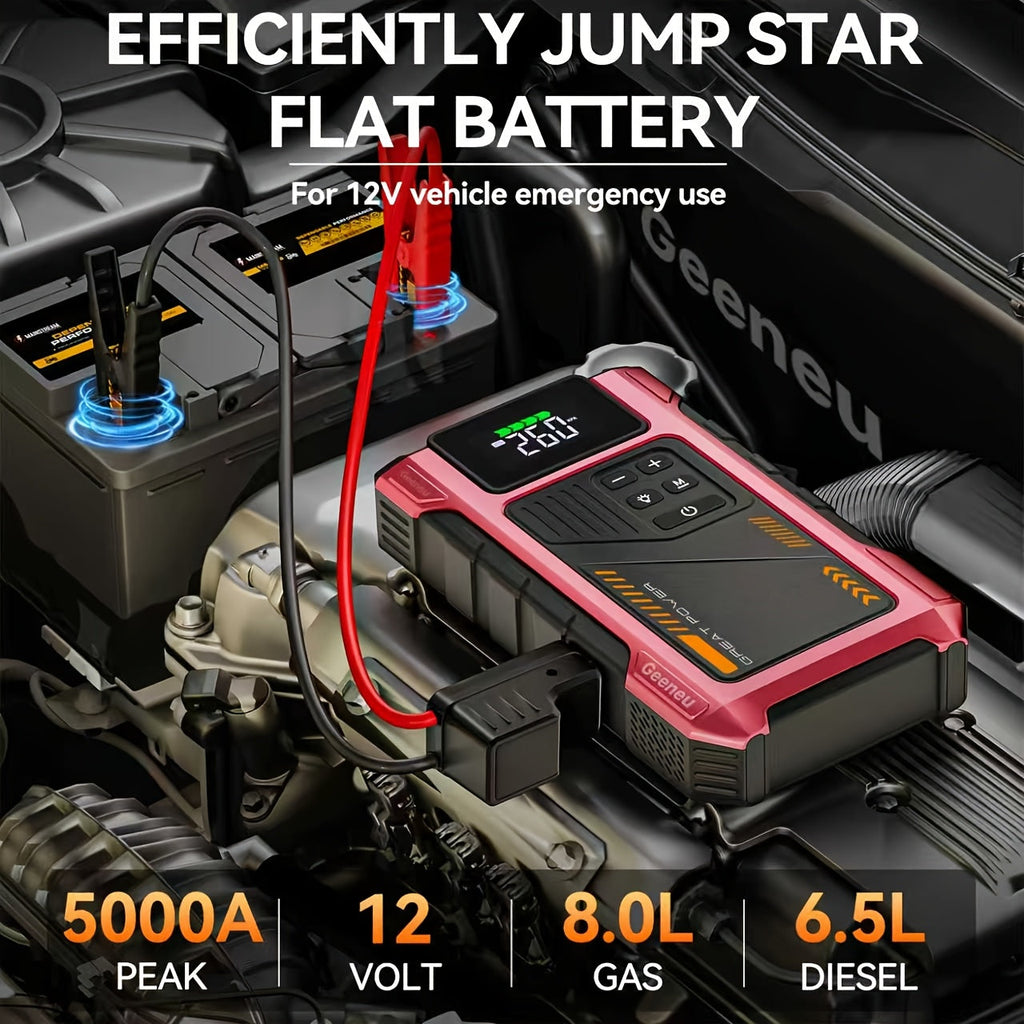 9-in-1 Jump Starter with Air Compressor