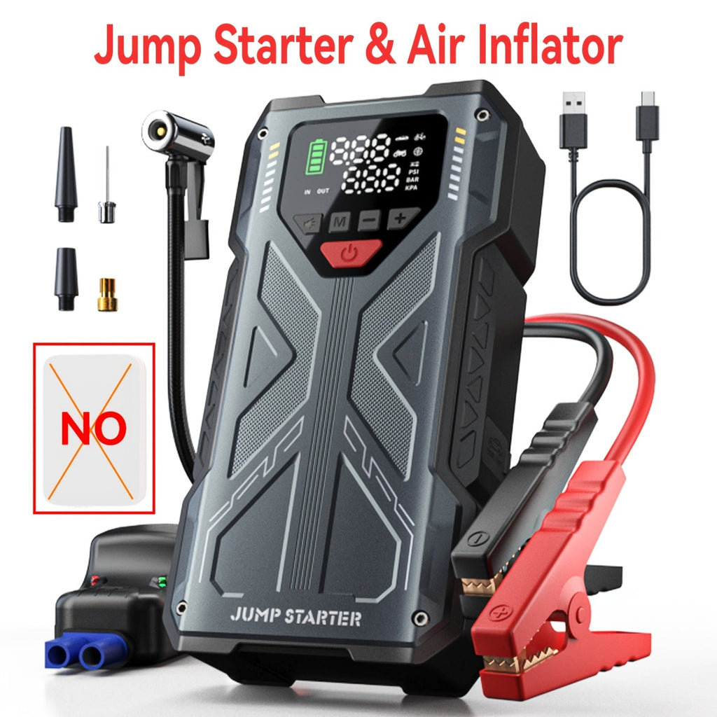 9-in-1 Jump Starter with Air Compressor