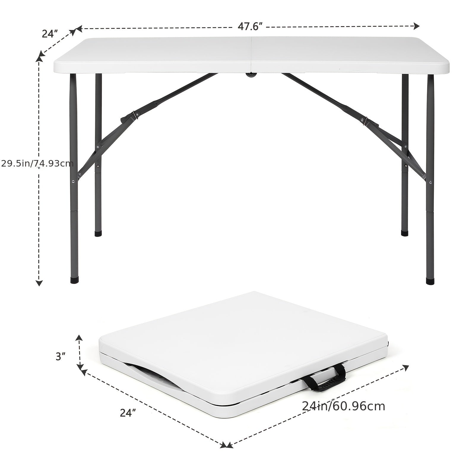 4FT/6FT Portable Plastic Folding Table