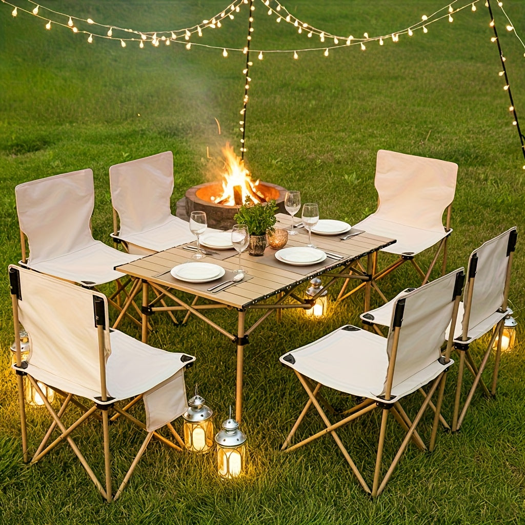 Adjustable Folding Camping Table for 4–6